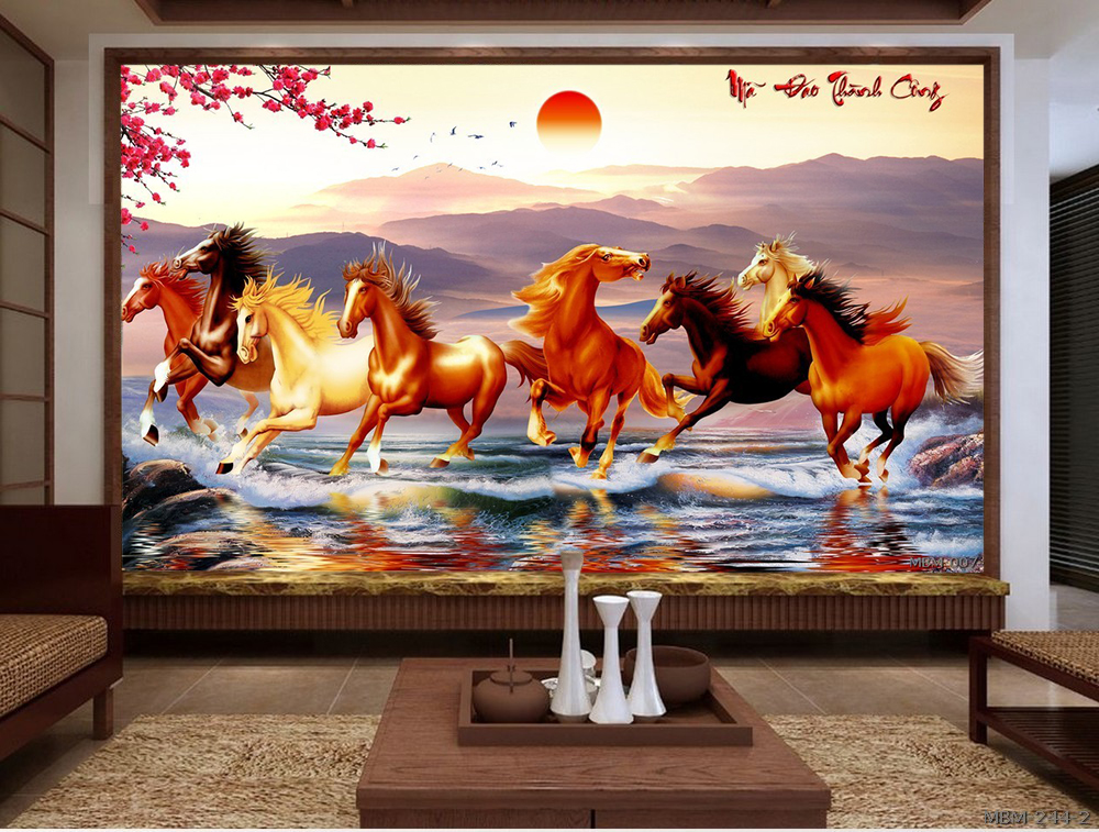 Tranh bát mã MBM-007KG